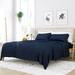 The Twillery Co.® Jebediah 300 Thread Count Rayon From Bamboo Sheet Set Rayon from Bamboo/Rayon in Blue/Navy | Queen | Wayfair