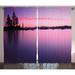 East Urban Home Lake House Calm Lake After Sun Disappeared w/ Hazy Lights of Sky Tranquil Nature Print Graphic Print | 96 H in | Wayfair