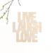 Ebern Designs Live Laugh Love Wood Sign Wall Décor in Brown | 12.5 H x 12 W x 0.25 D in | Wayfair EBND4935 39939625