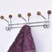 Evideco Wall Mounted Coat Rack 9 Hooks Chrome for Towel Hat Entryway Metal in Gray | 4.72 H x 16.8 W x 2.75 D in | Wayfair 963598