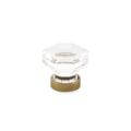 Emtek Old Town 1" Length Geometric Knob Crystal & Glass/Metal in Yellow | 1 H x 1 W x 1 D in | Wayfair 86010US7