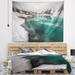 East Urban Home Polyester Lake w/ Icy Topped Mountains Tapestry w/ Hanging Accessories Included Polyester in Black/Gray | 50 H x 60 W in | Wayfair