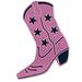 East Urban Home Foil Cowboy Boot Silhouette Wall Decor Paper in Pink | 16 H x 13.75 W in | Wayfair ESUN6301 43988381