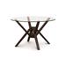 Copeland Furniture Exeter Round Glass Top Table Wood/Glass in Brown | 30 H x 54 W x 54 D in | Wayfair 6-EXE-35-53