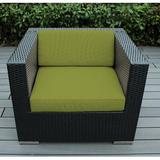 Ohana Depot Club Patio Chair w/ Cushions Wicker/Rattan | 28 H x 34 W x 32 D in | Wayfair PN8040-SPR