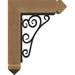 Ekena Millwork Tristan 2" Thick Triple Bracket Arts & Crafts Ironcrest Wood in Brown | 12 H x 3.5 W x 9.5 D in | Wayfair BKTI0204X10X12SC3TTN05