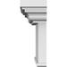 Ekena Millwork Craftsman Crosshead w/ Bottom Trim Urethane in White | 7.25 H x 150 W x 0.0394 D in | Wayfair CRH07X150BT