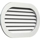 Ekena Millwork PVC Horizontal Round Ended Gable Vent w/ Flat Trim Frame in White | 27 H x 41 W in | Wayfair GVPRE36X2201FUN