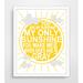Finny and Zook 'You Are My Sunshine' Modern Sun Typography Paper Print in Yellow | 10 H x 8 W in | Wayfair P001091