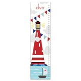 Harriet Bee Thorne Lighthouse Personalized Growth Chart Canvas in Blue/Red/White | 39 H x 10 W in | Wayfair 79E56EC4D712455499AB5AA6C474DFCA