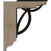 Ekena Millwork Versailles 4" Single Bracket Traditional Ironcrest Wood in Brown | 19 H x 4 W x 16 D in | Wayfair BKTI0204X16X19RC1SVE04