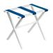 Gate House Furniture Folding Luggage Rack 20.0 H x 23.0 W x 13.0 D in blue/white in White/Bright Pacific Blue | 20" H X 23" W X 13" D | Wayfair