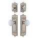 Grandeur Windsor Long Plate Complete Entry Set w/ Single Cylinder Deadbolot and Hyde Park Knob in Gray | 12.6 H x 2.63 W x 2.9 D in | Wayfair