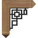 Ekena Millwork Eris 8" Triple Bracket Arts & Crafts Ironcrest or Corbel Wood in Brown | 20 H x 3.5 W x 18 D in | Wayfair BKTI0404X18X20SC3TER07