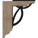 Ekena Millwork Versailles 4" Single Bracket Traditional Ironcrest Wood in Brown | 19 H x 4 W x 16 D in | Wayfair BKTI0204X16X19RF1SVE04