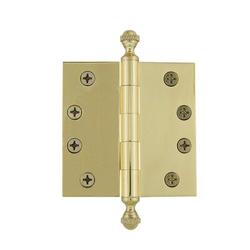 Grandeur 4" Acorn Tip Heavy Duty Hinge w/ Square Corners | 4 H x 4 W x 0.129 D in | Wayfair 833960