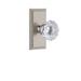 Grandeur Carré Plate Double Dummy w/ Fontainebleau Crystal Door Knob Brass/Crystal in Gray | 4.75 H x 2.5 W x 2.8 D in | Wayfair 811038