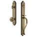 Grandeur Arc One-Piece Complete Inactive Dummy Handleset w/ S Grip and Fifth Avenue Knob in Yellow | 19 H x 3 W x 3 D in | Wayfair 848588