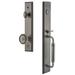 Grandeur Carré One-Piece Handleset w/ Single Cylinder Deadbolt and C Grip w/ Soleil Knob in Gray | 19 H x 3 W x 3 D in | Wayfair 842438