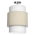 Seascape Lamps Evan 1 - Light Unique/Statement Cylinder Pendant, Linen in White/Brown | 26 H x 20 W x 20 D in | Wayfair SL_E20_CR