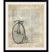 Williston Forge Plumeri 'Vintage Dictionary Art Antique Bike by Kate Lillyson Vintage Advertisement Graphic Art Print in Brown | Wayfair