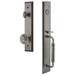 Grandeur Fifth Avenue One-Piece Handleset w/ Single Cylinder Deadbolt and C Grip w/ Circulaire Knob in Gray | 19 H x 3 W x 3 D in | Wayfair 842638