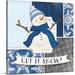 The Holiday Aisle® Christmas Art Let It Snow Snowman by Jennifer Pugh - Graphic Art Print | 12 H x 12 W x 1.5 D in | Wayfair