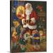 The Holiday Aisle® Thuc 'Toy Inspection' by Susan Comish Painting Print in White | 48 H x 36 W x 1.5 D in | Wayfair