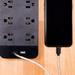 GE 4-ft 10-Outlet 2-USB-A Surge Protector, 3540J, Black, 37746 Plastic | 15.45 H x 6.7 W x 1.8 D in | Wayfair