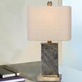 Mercer41 Esmeyer Stone & Metal 19" Table Lamp Marble in Yellow | 19 H x 10 W x 10 D in | Wayfair GOLV1310 39304707