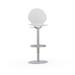 Calligaris Basil Adjustable Stool w/ Seat & Swivel Base Plastic/Acrylic/Metal in Gray/White | 17.63 W x 20.38 D in | Wayfair