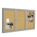 Ghent Wall Mounted Enclosed Bulletin Board Cork/Metal in Gray | 48 H x 2.25 D in | Wayfair PA34872K