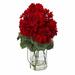 Gracie Oaks Geranium Floral Arrangement in Vase Polyester/Faux Silk/Plastic/Fabric | 14 H x 8 W x 8 D in | Wayfair 87A6C37F651148A78B61CEC063B4E94B