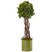 Gracie Oaks 22.5" Artificial Ivy Floor Ivy Topiary in Pot Silk/Plastic/Metal | 30 H x 11 W x 11 D in | Wayfair GRKS3502 40419913