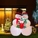 Glitzhome 8FT Christmas Lighted Inflatable Snowman Family Decor Polyester in Black | 94.49 H x 51.18 W x 70.87 D in | Wayfair JK36295/CG