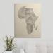 Ebern Designs Francy 'Old Sheet Music Map of Africa Map' by Aniesha Graphic Art Print in White | 48 H x 36 W x 1.5 D in | Wayfair