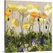 August Grove® Circular Plum 'Poppies & Pansies II' by Shirley Novak Painting Print | 30 H x 30 W x 1.5 D in | Wayfair