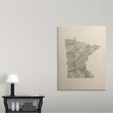 Winston Porter 'Old Sheet Music Map of Minnesota' by Aniesha Graphic Art Print | 24 H x 18 W x 1.5 D in | Wayfair 428B5AADC6DC4793B26B688560E2C9B3