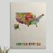 Ebern Designs 'United States Watercolor Map' by Francy Graphic Art Print | 24 H x 18 W x 1.5 D in | Wayfair FF07D1CF0A884590B3699A6A6B4A81B3