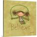 Harriet Bee 'Believe' Shavano Painting Print in Green/Pink | 16 H x 16 W in | Wayfair 83A0AC247E48436A9E27E7769AEB23E4