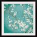 Bungalow Rose 'White Cherry Blossoms II on Blue Aged No Bird' Danhui Nai Painting Print in Brown | 38 H x 38 W x 1 D in | Wayfair
