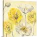 Winston Porter Gold & White Poppies 'Gold & White Contemporary Poppies II' Carol Rowan Painting Print | 12 H x 12 W x 1.5 D in | Wayfair