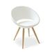 sohoConcept Crescent Metal Solid Back Dining Chair Faux Leather/Upholstered/Metal in White/Brown | 29 H x 24 W x 22 D in | Wayfair DC1006-29