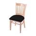 Holland Bar Stool Windsor Back Side Chair Wood/Upholstered in Black/Brown | 33 H x 17 W x 21 D in | Wayfair 312018NatBlkVinyl