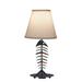 Highland Dunes Hymel Bonefish 19" Table Lamp Linen/Metal in Brown/Indigo/White | 19.25 H x 9 W x 9 D in | Wayfair 5DCB4DDFB1594368B6D8D8D8B7D3FB11