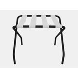 Innit Pamaleta Folding Metal Luggage Rack Plastic/Metal in White/Black | 22 H x 18 W x 26 D in | Wayfair i13-01-02v