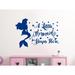 Harriet Bee A Little Mermaid Sleeps Here Wall Decal Vinyl/Plastic in Black/Blue/Brown | 22 H x 32 W x 0.1 D in | Wayfair HRBE1692 45098055