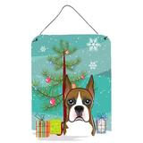 Caroline's Treasures Christmas Tree Graphic Art on Plaque Metal in Green | 16 H x 12 W x 0.05 D in | Wayfair BB1595DS1216