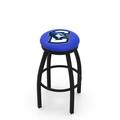 Holland Bar Stool NCAA Swivel 25" Counter Stool Upholstered/Metal in Black/Brown | 25 H x 18 W x 18 D in | Wayfair L8B2B25Crghtn