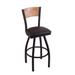 Holland Bar Stool NCAA Swivel Bar Stool Upholstered/Metal in Black | 39 H x 18.5 W x 17 D in | Wayfair L03825BWMedMplAVanderMedMpl